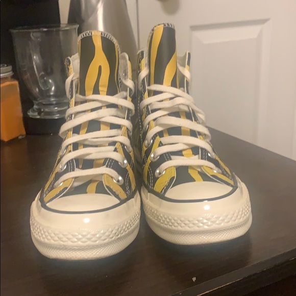 yellow zebra converse